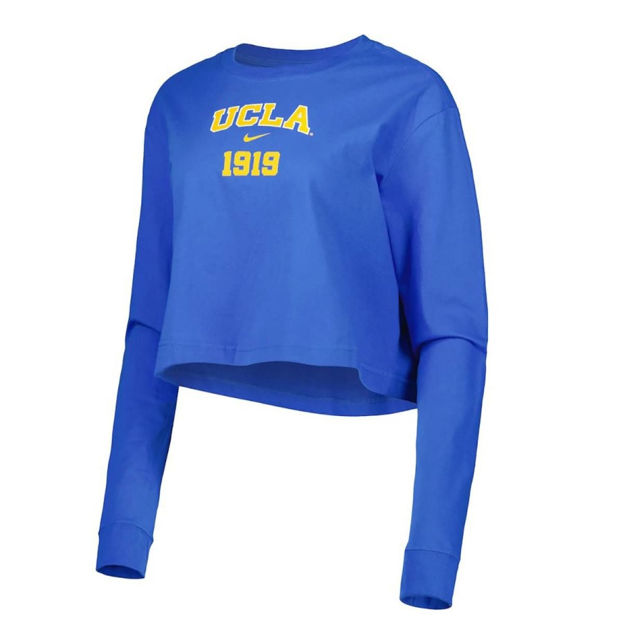 Women * | Ucla Women'S Crop Long-Sleeve Official Ucla Blue