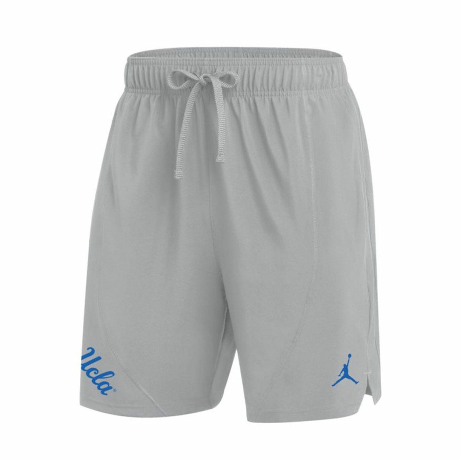 Men * | Ucla Script Jumpman Practice Shorts Special Lt. Gray