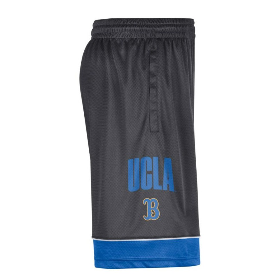 Men * | Ucla "B" Fast Break Shorts Exquisite Gifts Charcoal