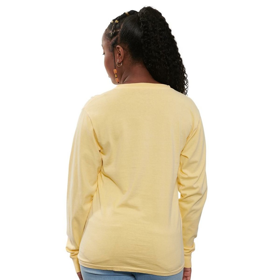 Men * | Ucla "Popped Out" Mickey Long Sleeve T-Shirt Shop Yellow