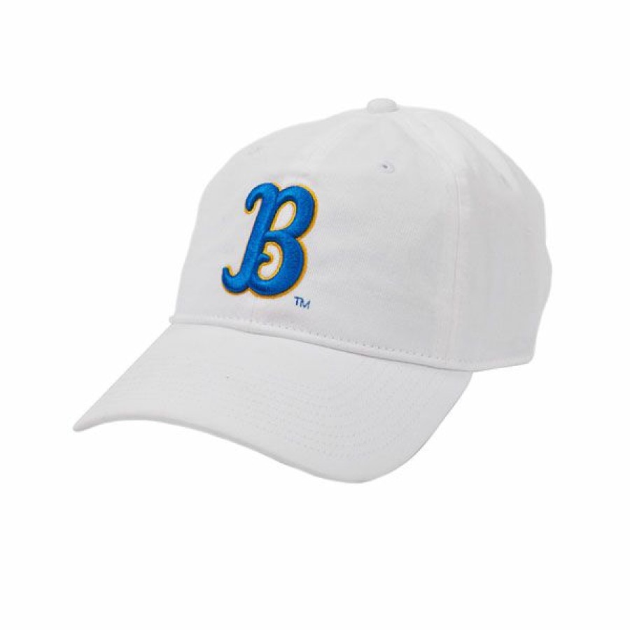 Hats * | Ucla "B" Twill Cap Special White