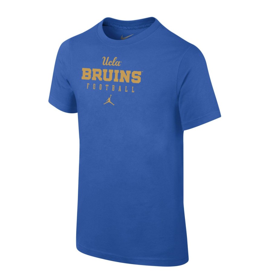 Kids * | Ucla Youth Bruins Football Tee Typical Style Ucla Blue