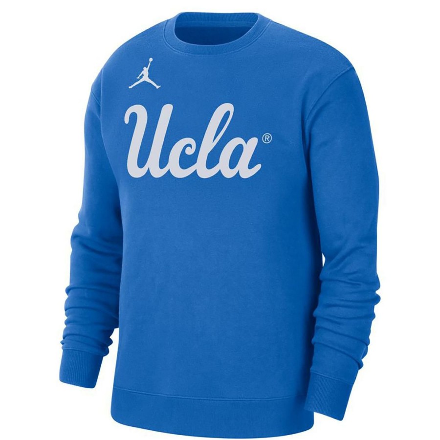 Men * | Ucla Jumpman Fleece Crewneck Sweatshirt Quick Delivery