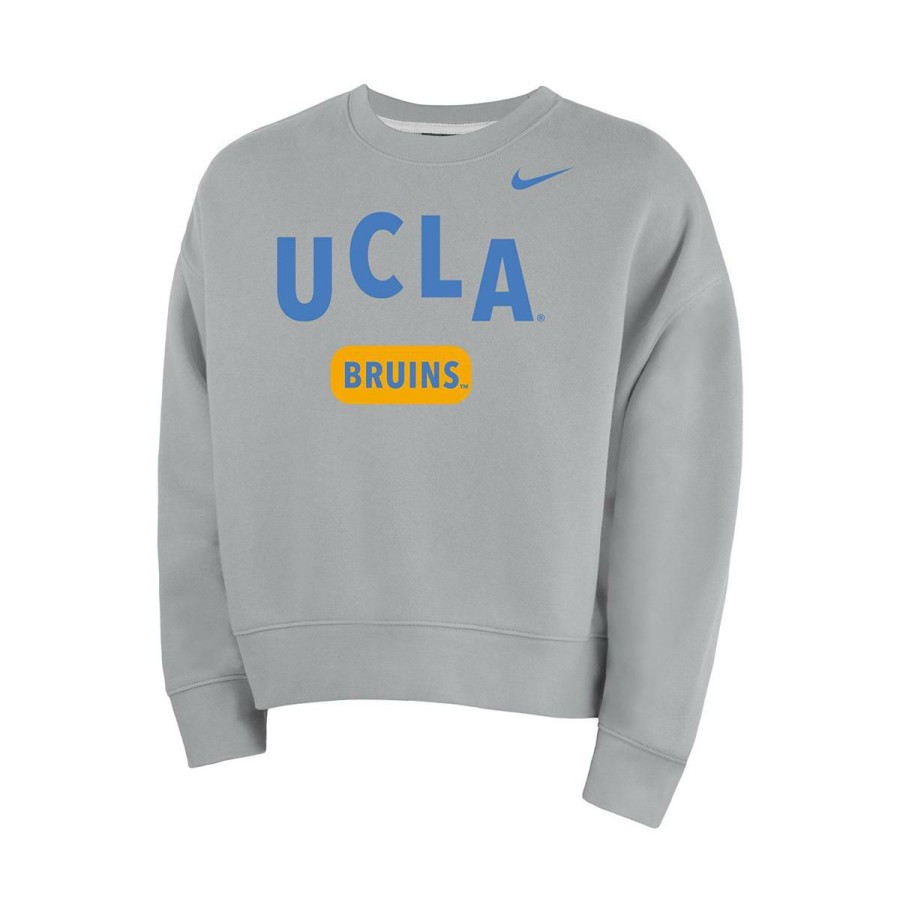 Kids * | Ucla Youth Script Over Bruins Campus Crewneck Top Sellers Oxford