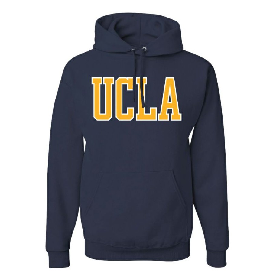 Men * | Ucla Straight Block Hooded Sweatshirt Quick Delivery