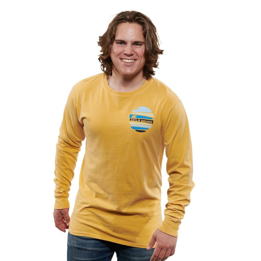 Men * | Ucla Slash Sun And Bear Long Sleeve T-Shirt Quick Delivery Gold