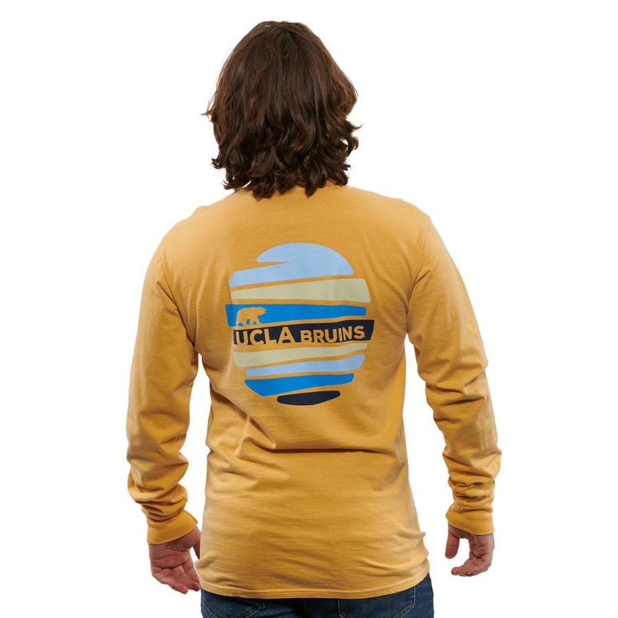 Men * | Ucla Slash Sun And Bear Long Sleeve T-Shirt Quick Delivery Gold