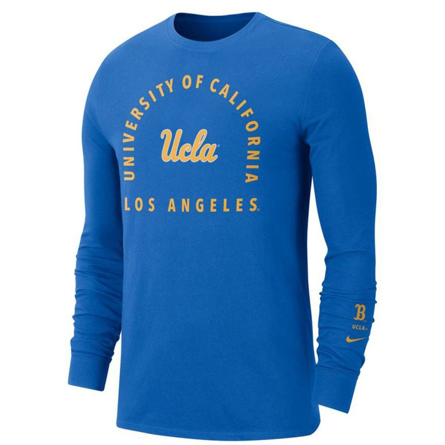 Men * | Ucla Script And Spell Out Long-Sleeve T-Shirt Online Ucla Blue