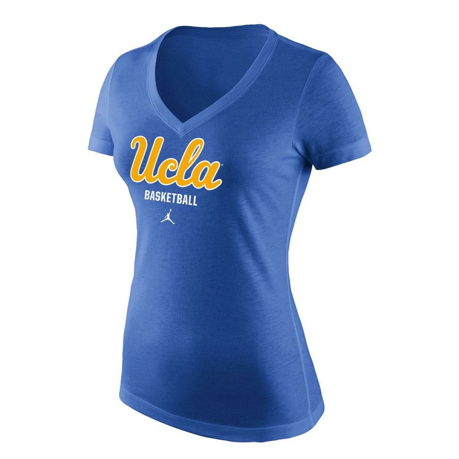 Women * | Ucla Women'S Jumpman Basketball V-Neck Tee Cheap Online Ucla Blue