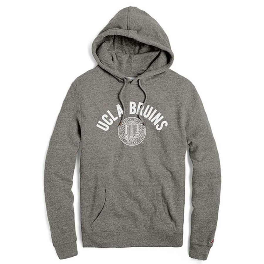 Men * | Ucla Arch Over Seal Hooded Sweatshirt Excellent Gray