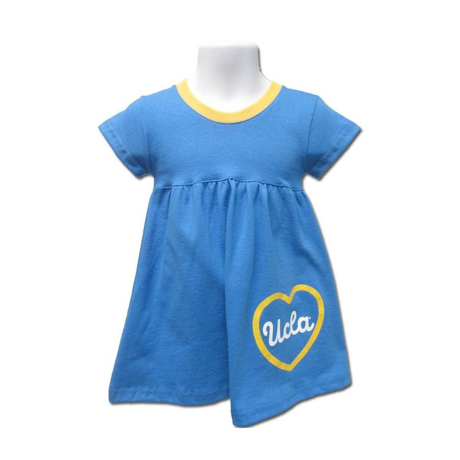 Kids * | Ucla Toddler Script Heart Dress Excellent Ucla Blue