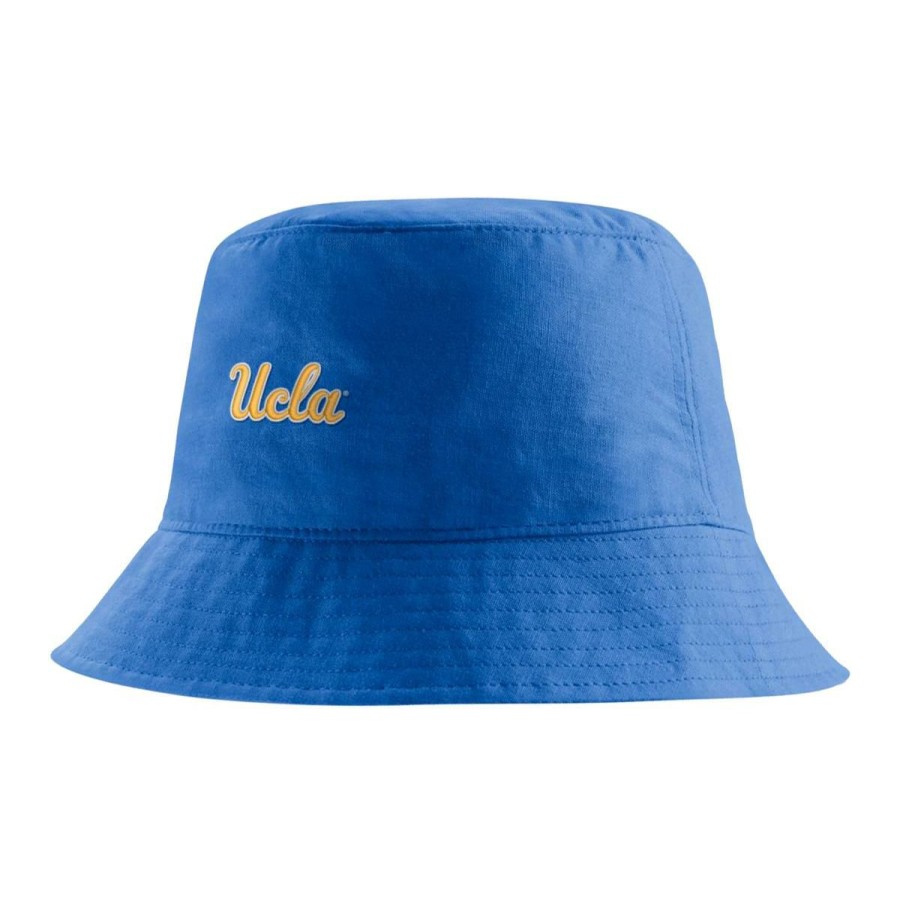 Hats * | Ucla Script And Swoosh Bucket Hat Exquisite Gifts Ucla Blue