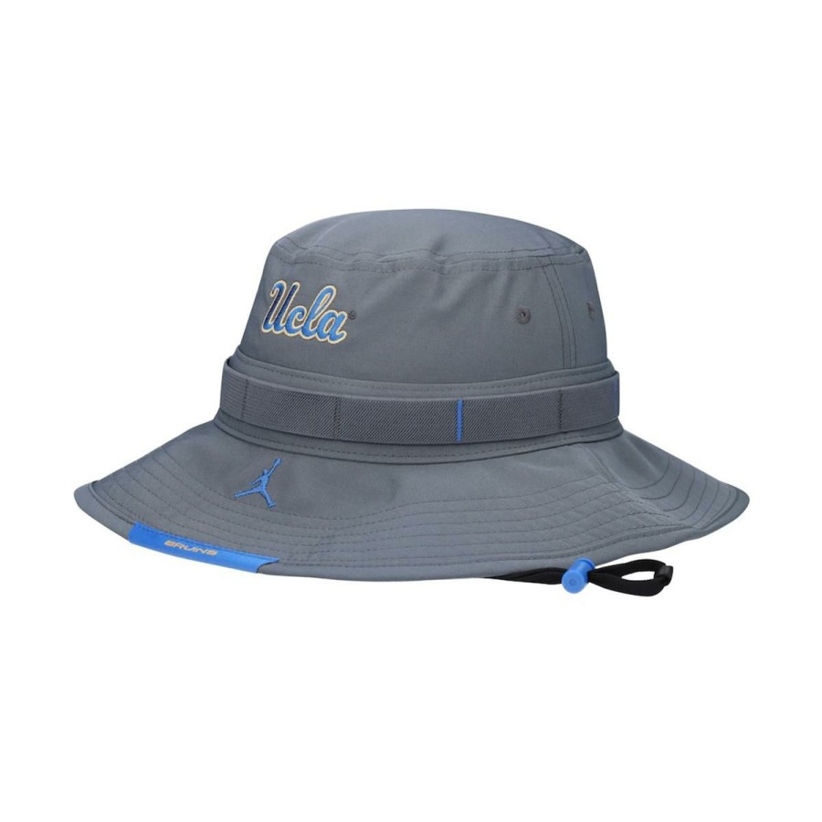 Hats * | Ucla Script And Jumpman Bucket Hat Bestsellers Olive