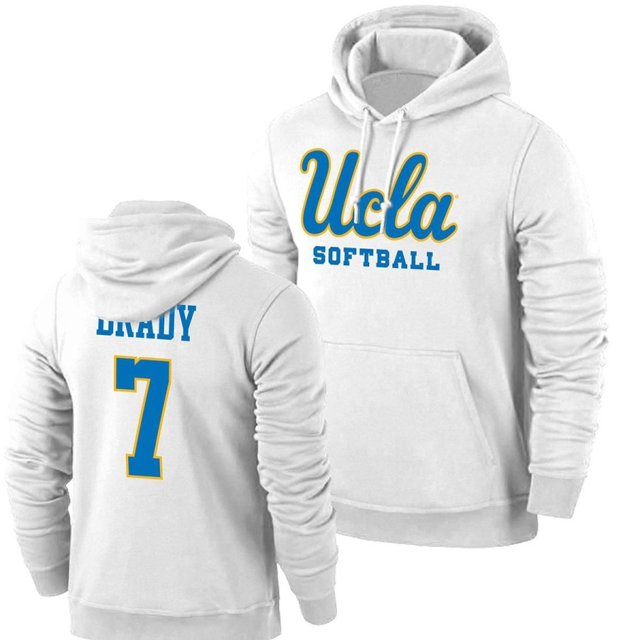 Men * | Ucla Maya Brady #7 Hooded Sweatshirt Online White