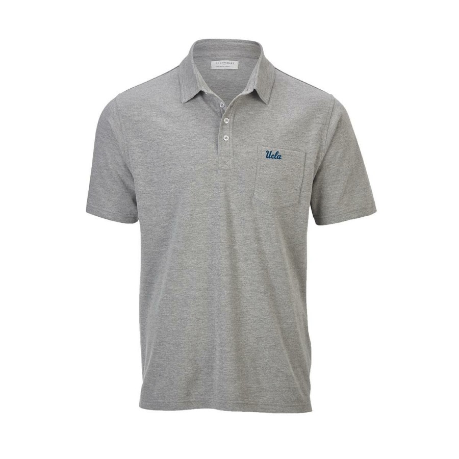 Men * | Ucla Micro Script Pique Polo Online