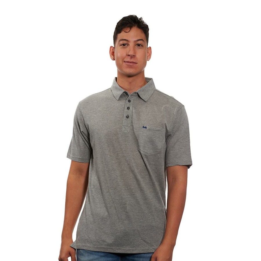 Men * | Ucla Micro Script Pique Polo Online