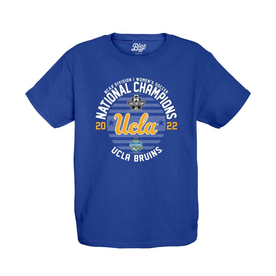 Kids * | Ucla 2022 Women'S Soccer National Champions Youth Tee Exclusive Design Royal