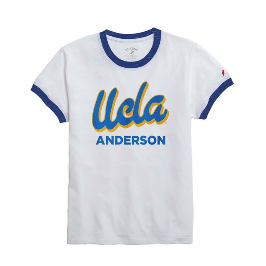 Women * | Ucla Women'S Anderson Ringer Tee Online White-Royal