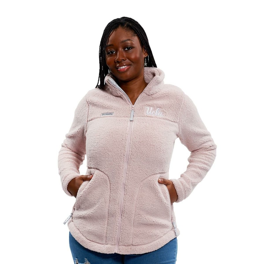 Women * | Ucla Women'S Script Sherpa Jacket Typical Style Pink