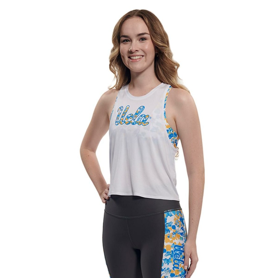 Women * | Ucla Women'S Script Tropical Tank Top Classical White