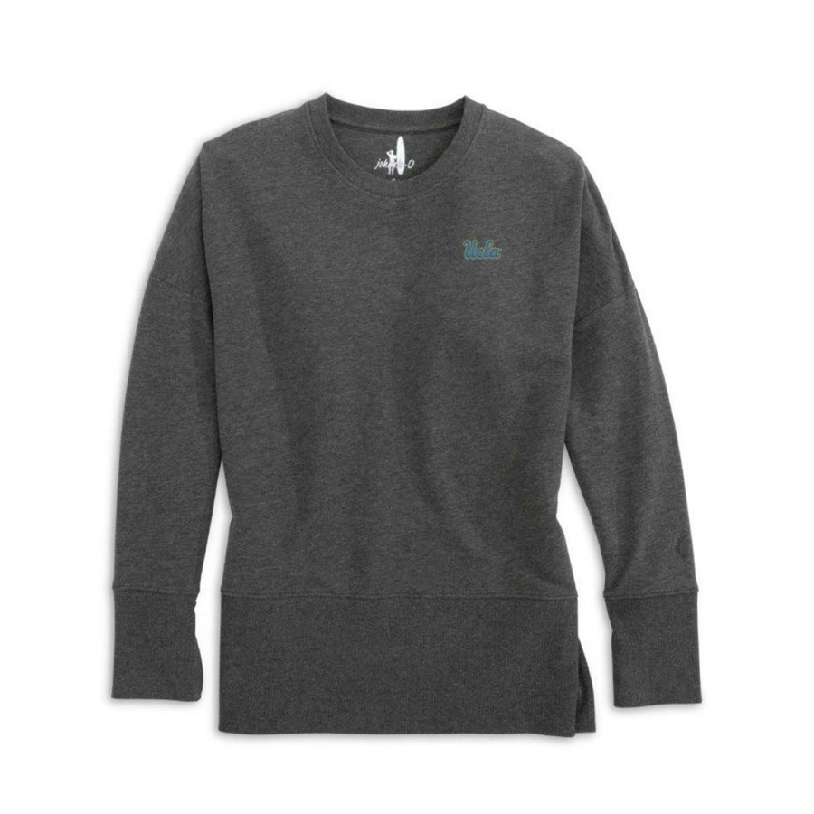 Women * | Ucla Women'S Brittany Crewneck Sweatshirt Special Charcoal