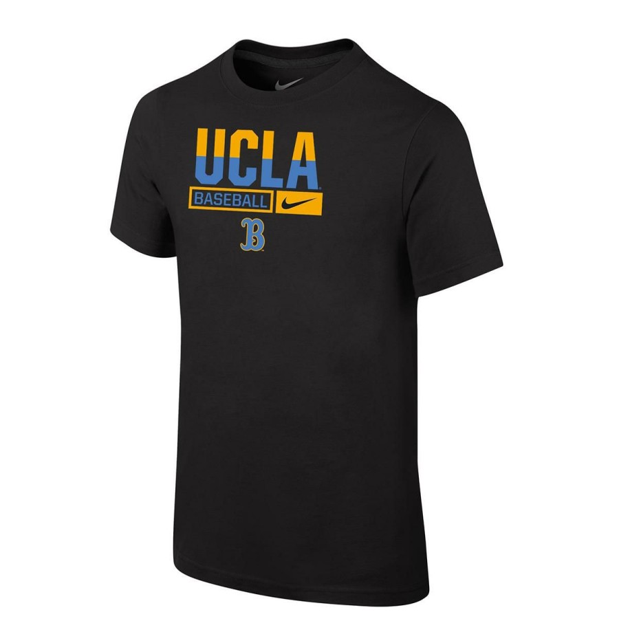 Kids * | Ucla Youth "B" Baseball Tee Top Sellers Black