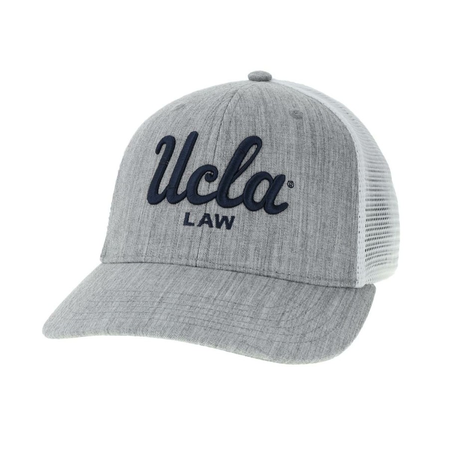 Hats * | Ucla Script Law Trucker Cap Official Gray