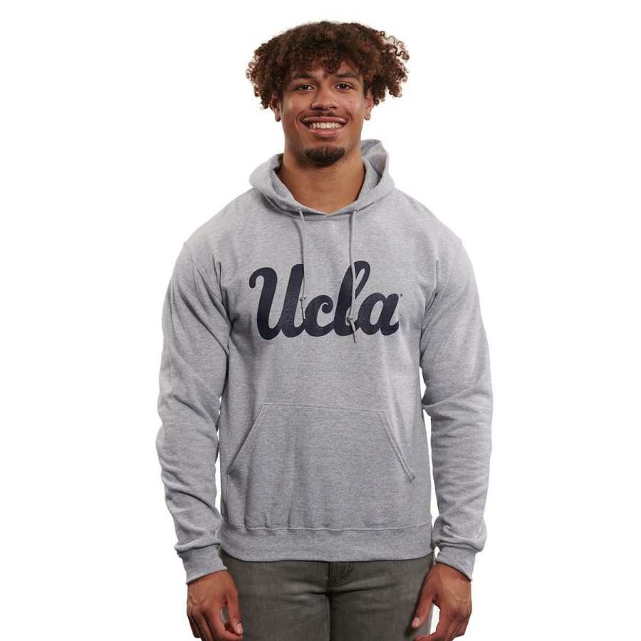 Men * | Ucla Best Buys Script Hooded Sweatshirt Cheap Online