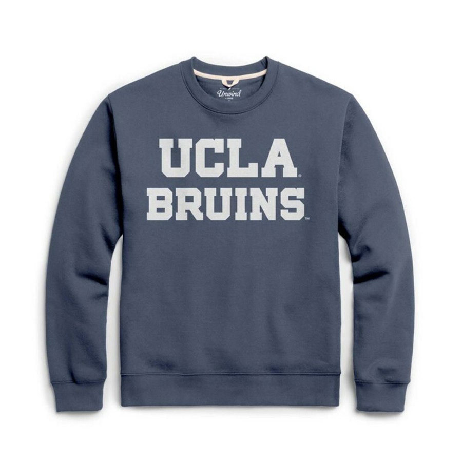 Men * | Ucla Block Over Bruins Crewneck Sweatshirt Flash Sale