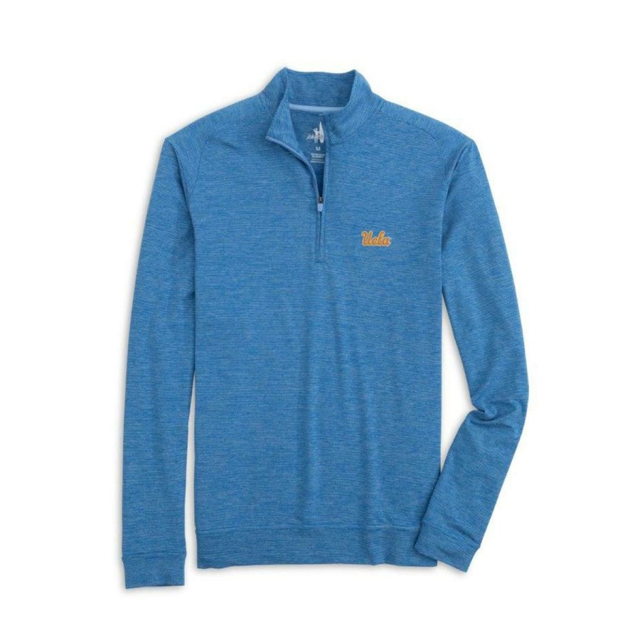 Men * | Ucla Vaughn 1/4 Zip Sweatshirt Bestsellers Blue