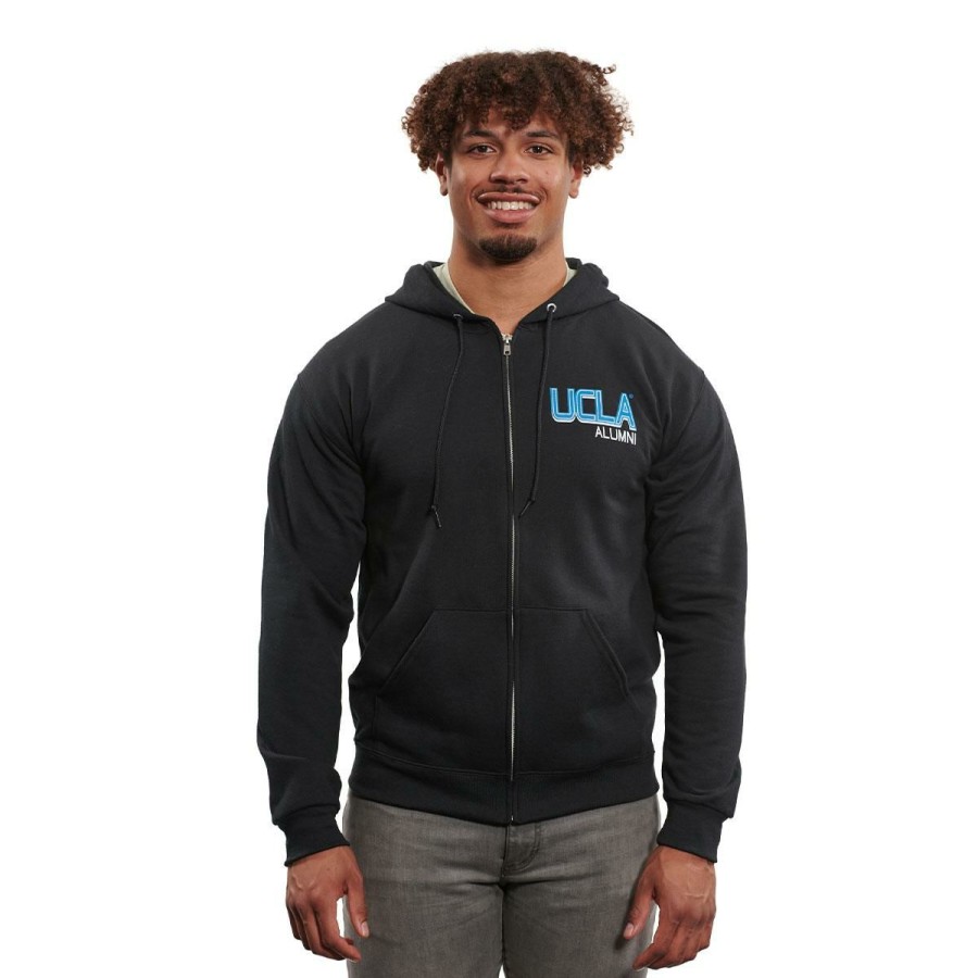 Men * | Ucla Alumni Full Zip Sweatshirt Cheap Black