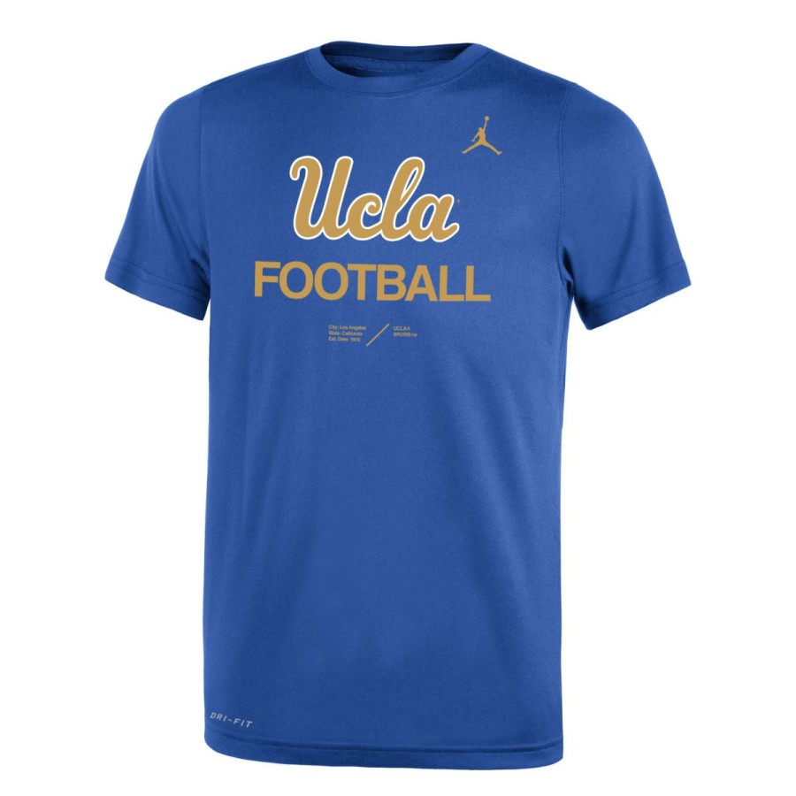 Kids * | Ucla Youth Football Jumpman Legend Tee Cheap Online Ucla Blue