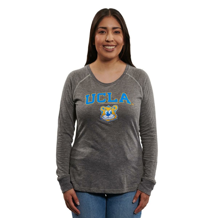 Women * | Ucla Women'S Retro Joe Long Sleeve Tee Best Sale Graphite