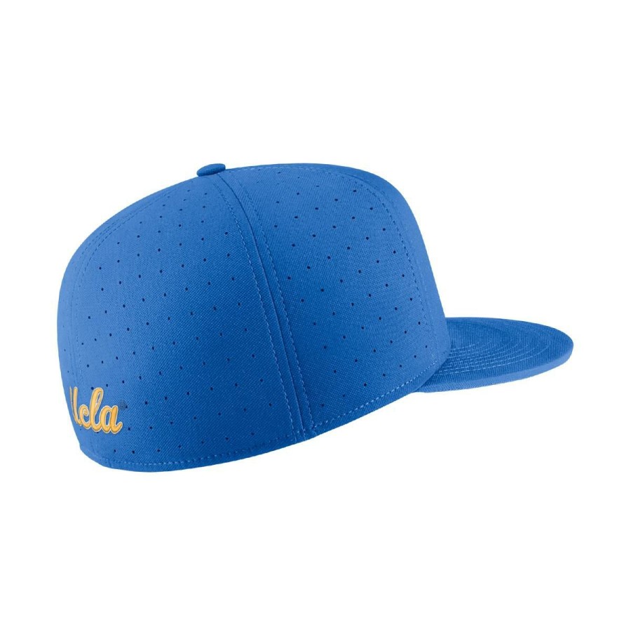 Hats * | Ucla B & Script Fitted Cap Official Ucla Blue