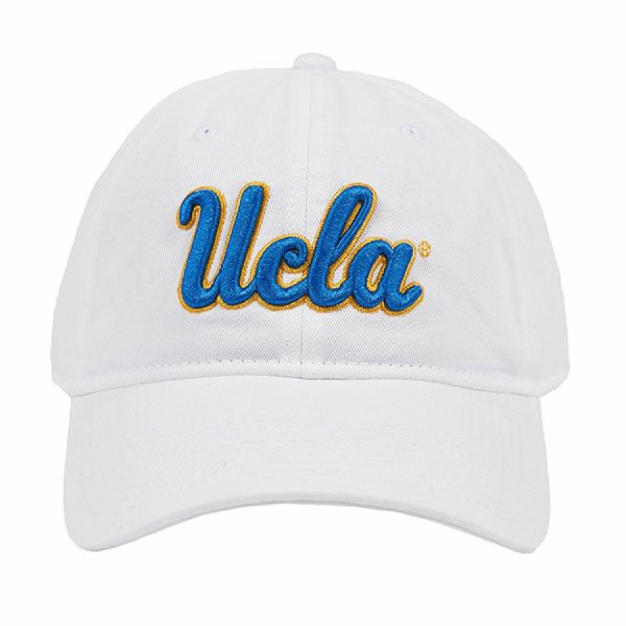 Hats * | Ucla Outline Script Cap Typical Style White