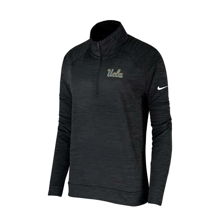 Women * | Ucla Women'S Script Pacer 1/4 Zip Top Excellent Black