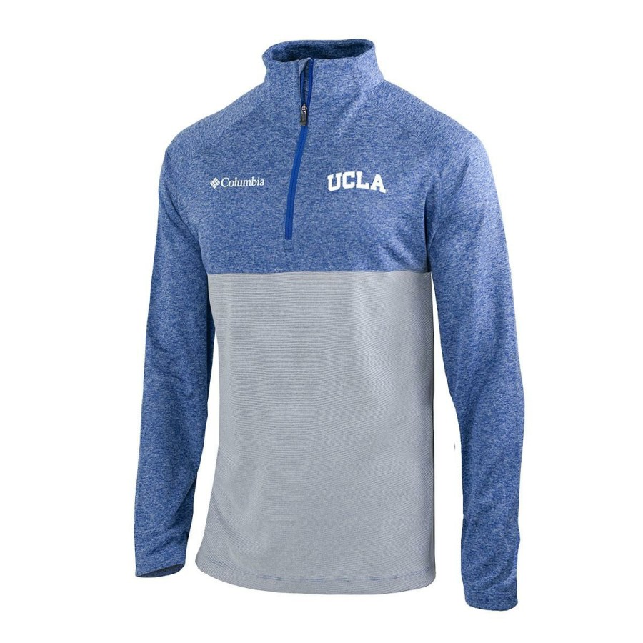 Men * | Ucla Two Toned Arch Block 1/4 Zip Active Knit Online Ucla Blue