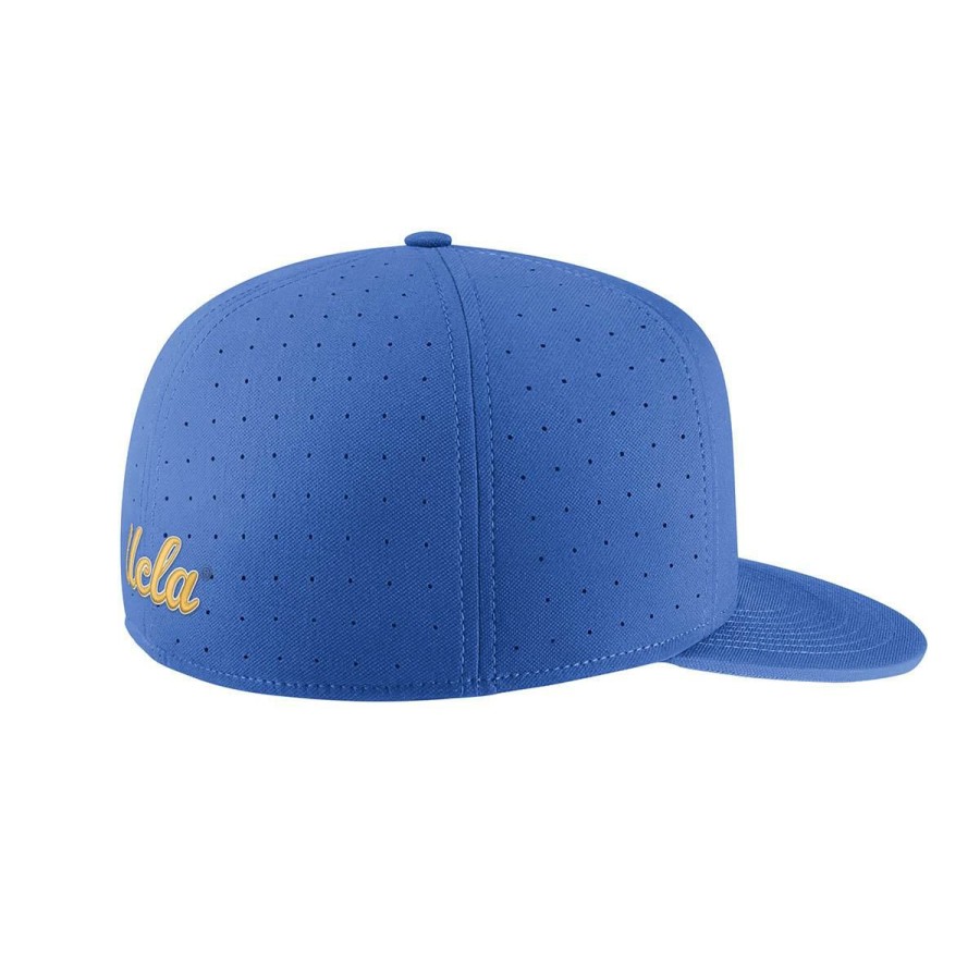 Hats * | Ucla B & Script Fitted Cap Cheap Ucla Blue