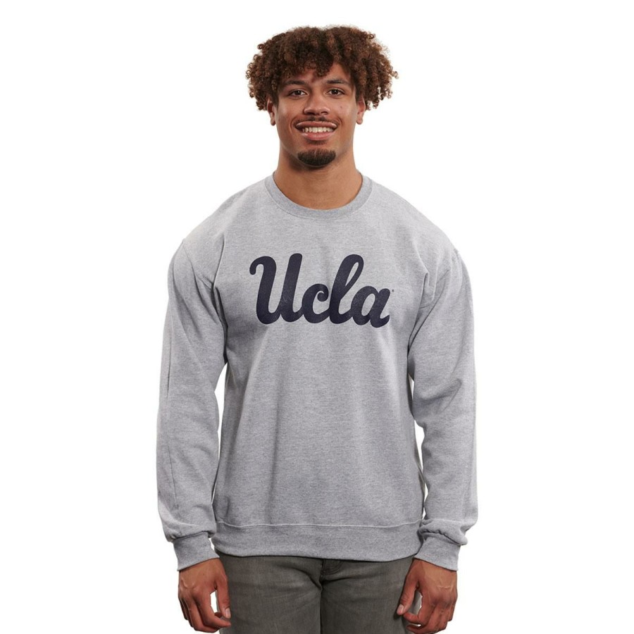 Men * | Ucla Best Buys Script Crewneck Sweatshirt Cheap Online