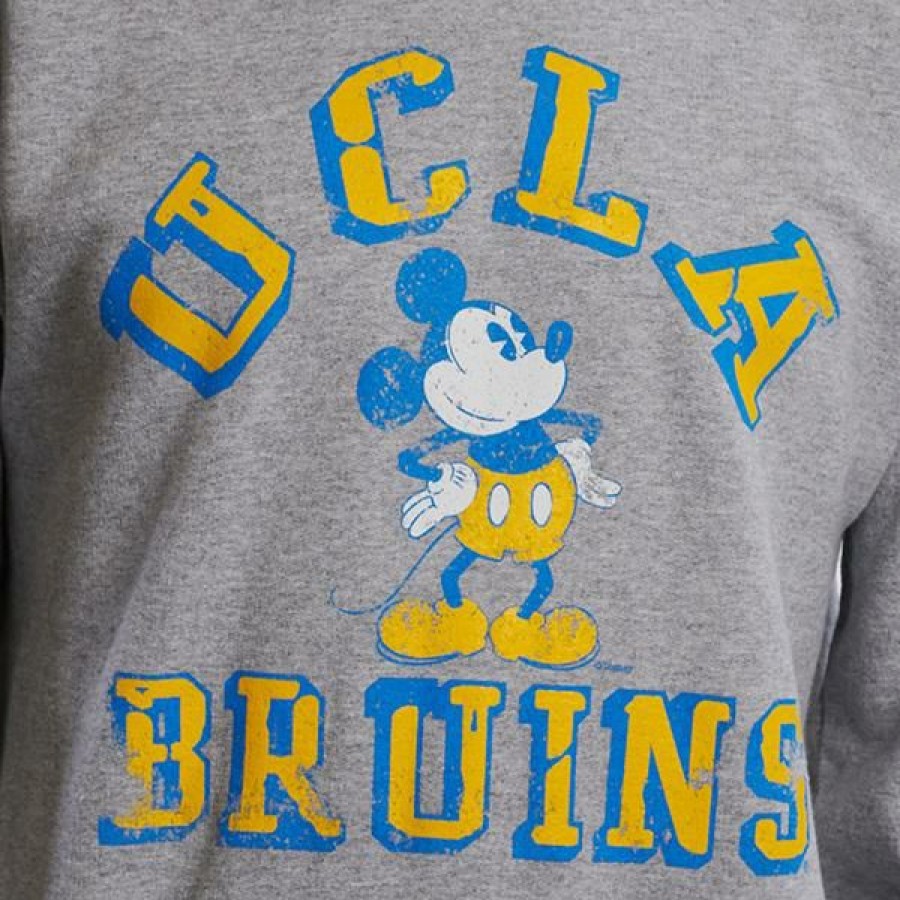 Men * | Ucla X Disney Fleece Mickey Crew Special Gray