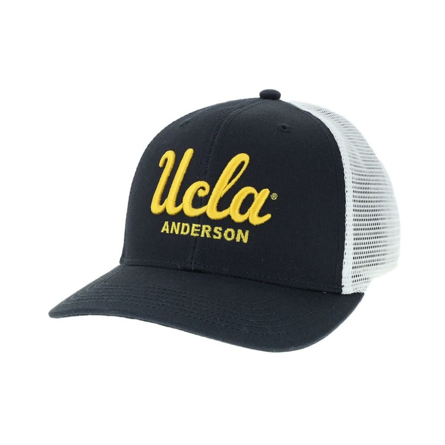 Hats * | Ucla Script Anderson Trucker Cap Classical Navy