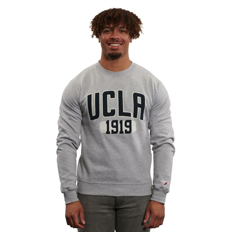 Men * | Ucla Arch 1919 Applique Crewneck Sweatshirt Best Sale