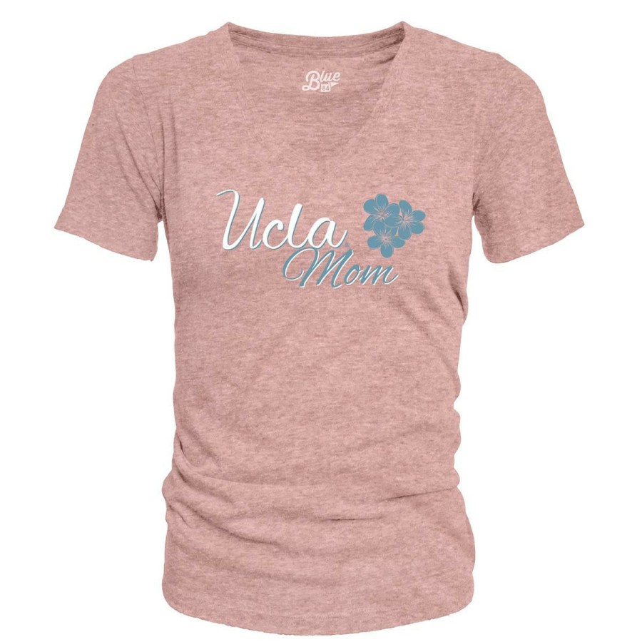 Women * | Ucla Women'S Mom Hibiscus V-Neck Tee Shop Mauve