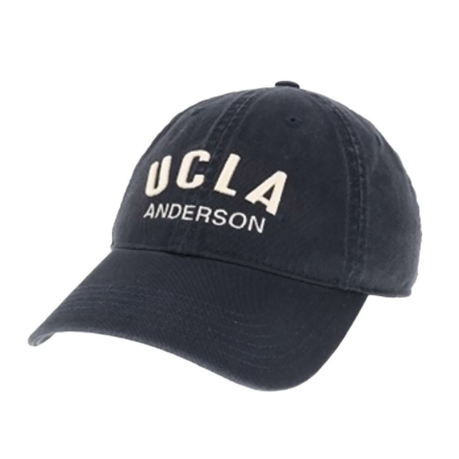 Hats * | Ucla Anderson White Arch Cap Quick Delivery Navy