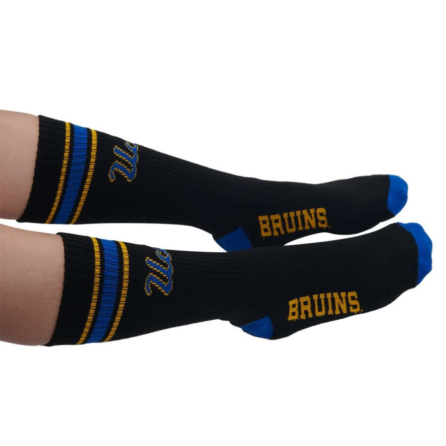 Accessories * | Ucla Throwback Crew Socks Online Black