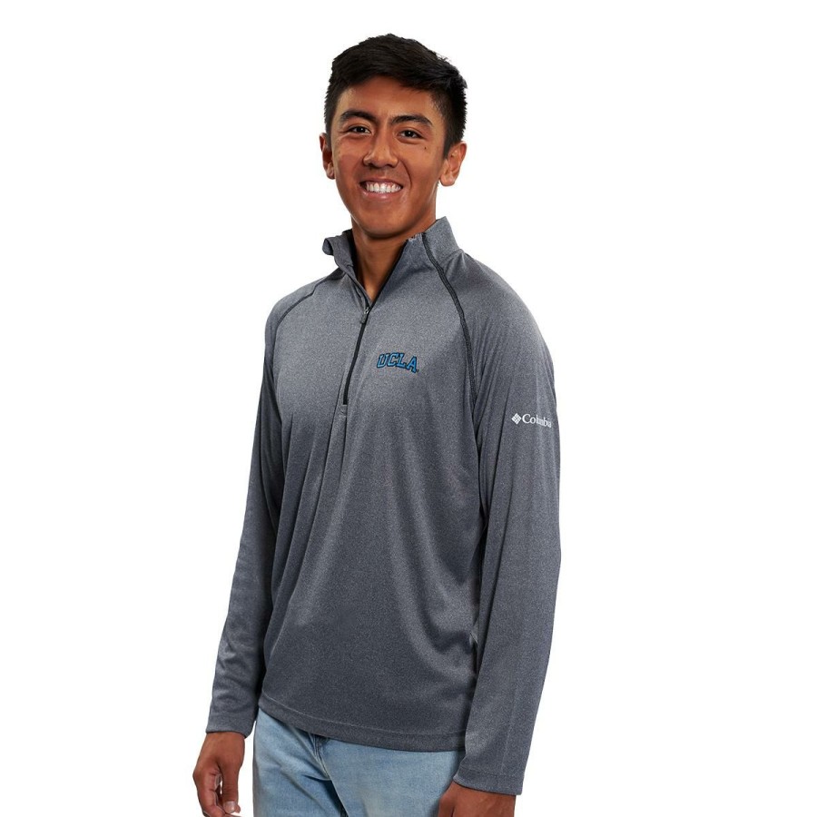 Men * | Ucla Arch Block 1/4 Zip Sweatshirt Cheap Black