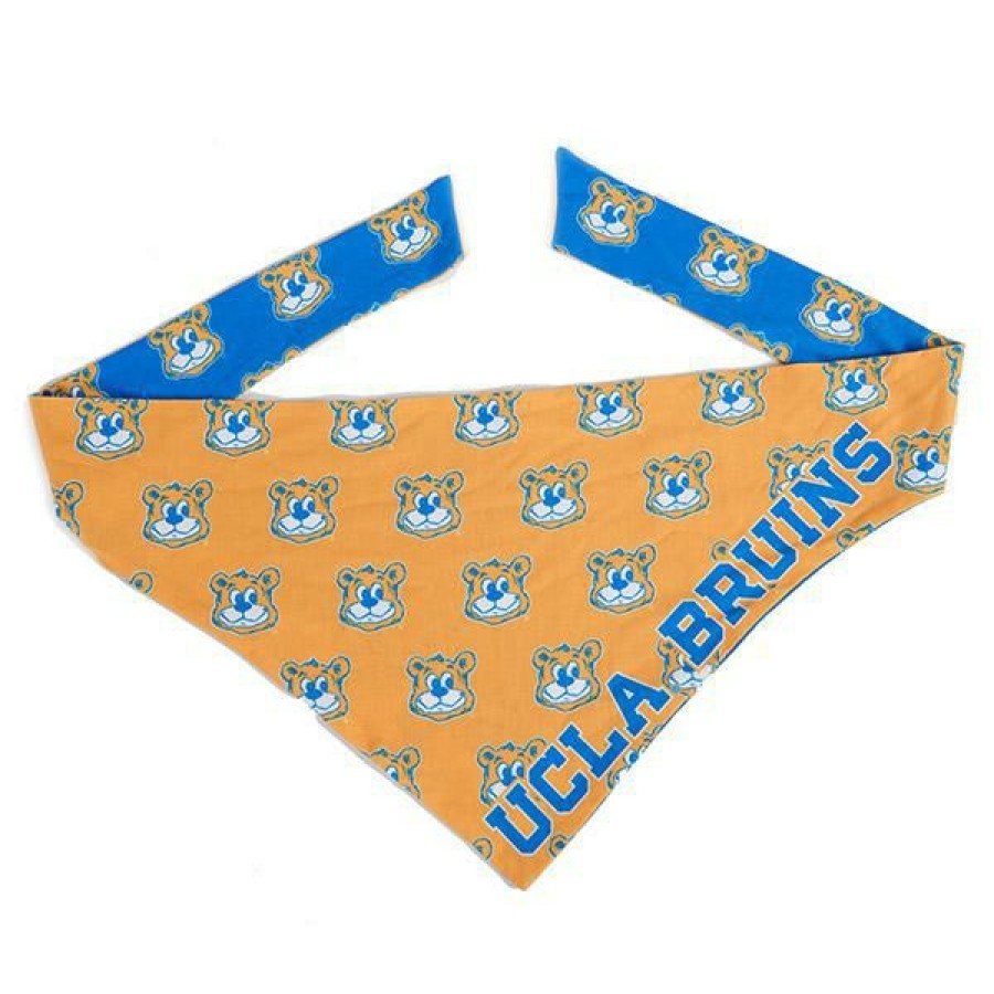 Accessories * | Ucla Reversible Pet Bandana Shop Blue/Gold