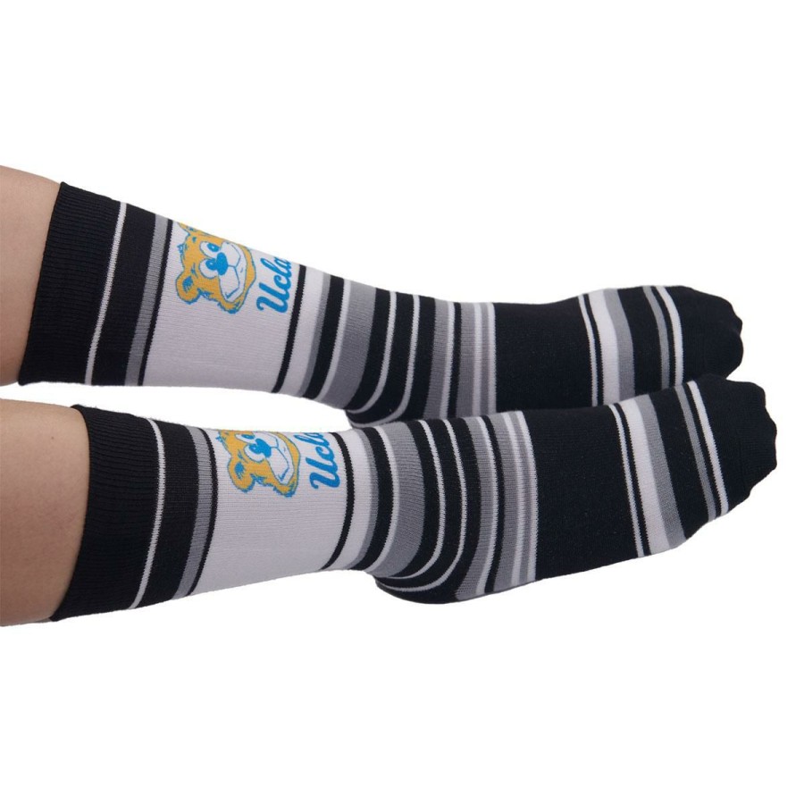 Accessories * | Ucla Retro Joe Dress Socks Best Quality Black/White