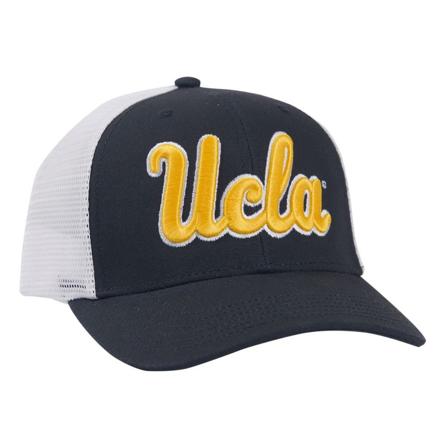 Hats * | Ucla Script Outline Trucker Cap Cheap Navy