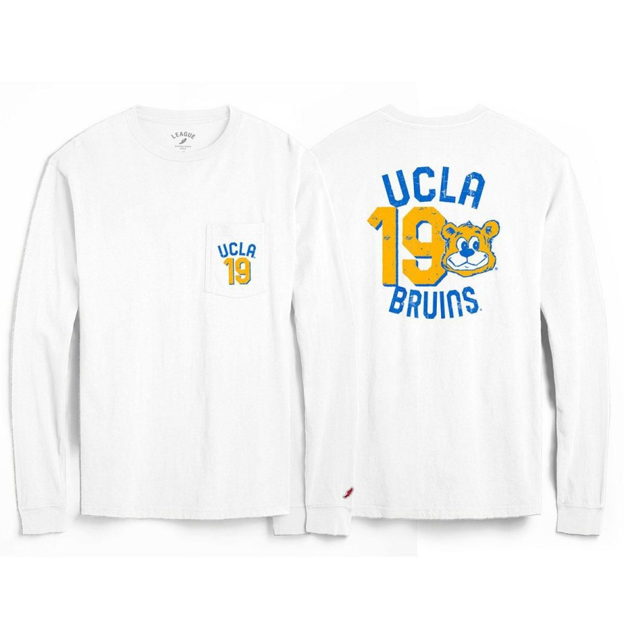 Men * | Ucla "19" Pocket Long Sleeve T-Shirt Online White